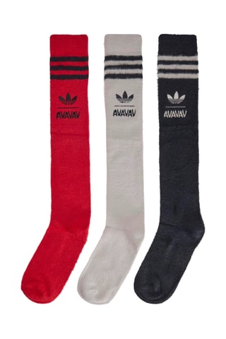 3 paires de chaussettes - Rouge et noir