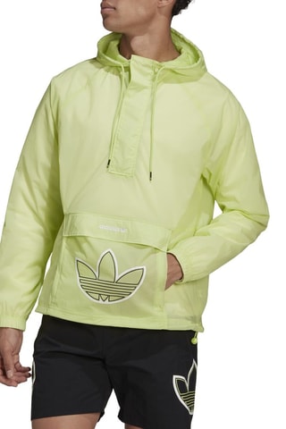 Coupe-vent à capuche Anorak Vert citron