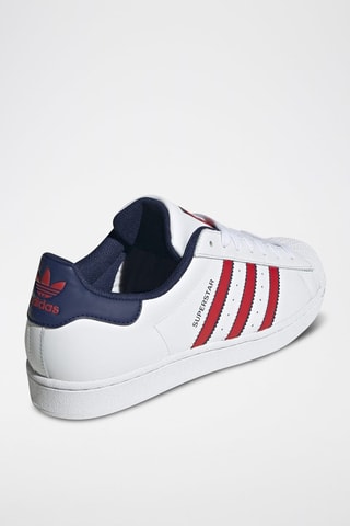 Sneakers en cuir Superstar - Blanc et rouge