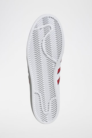 Sneakers en cuir Superstar - Blanc et rouge