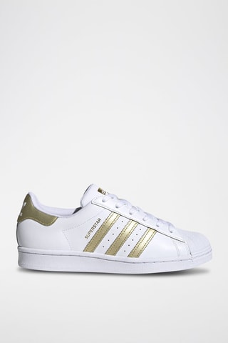Sneakers en cuir Superstar - Blanc et doré