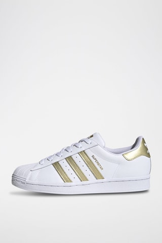 Sneakers en cuir Superstar - Blanc et doré