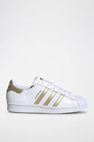 Sneakers en cuir Superstar - Blanc et doré
