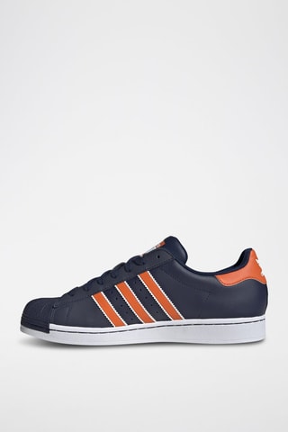 Sneakers en cuir Superstar - Bleu et orange