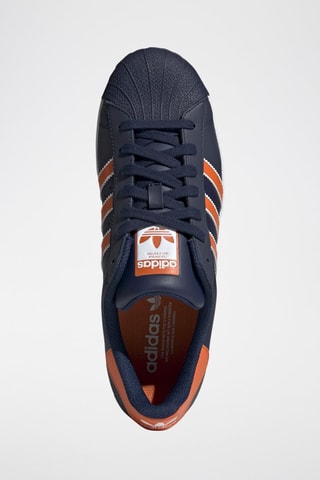 Sneakers en cuir Superstar - Bleu et orange