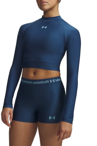 Crop top d’entraînement Heatgear - Bleu marine