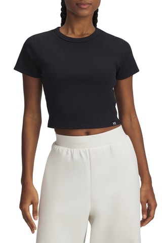 T-shirt cropped Rival Knit - Noir