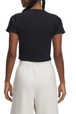 T-shirt cropped Rival Knit - Noir