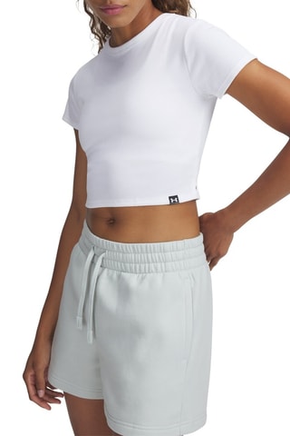 T-shirt cropped Rival Knit - Blanc