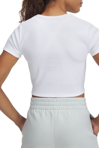 T-shirt cropped Rival Knit - Blanc