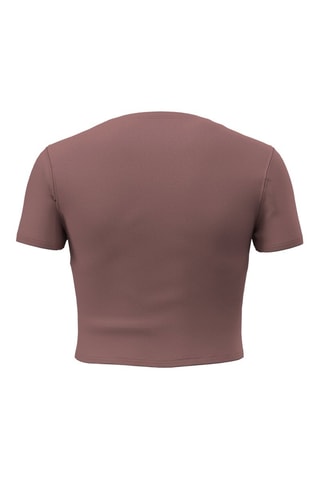 T-shirt cropped Rival Knit - Marron