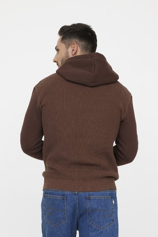 Trui met Capuchon Cazico - Bruin