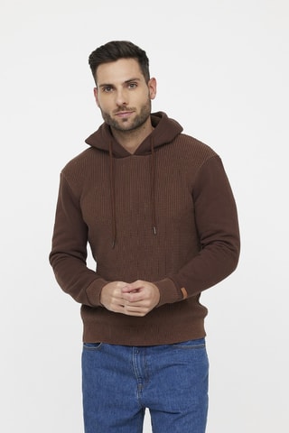 Trui met Capuchon Cazico - Bruin