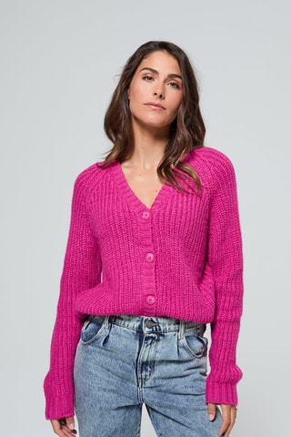 Wollen Vest Cadola - Fuchsia
