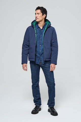 Dubbelzijdig Jasje met Capuchon Facila - Marineblauw