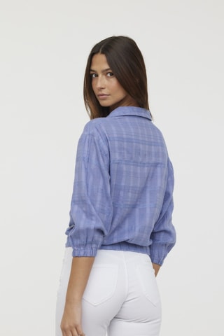 Geknoopte Blouse Datina - Indigoblauw