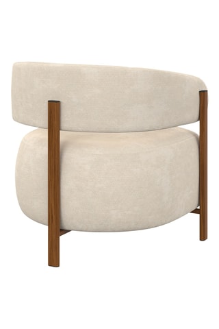 Fauteuil Albin - En tissu chenille - 69 x 68 x 68 cm