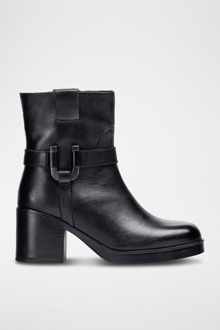 Botines de piel - Negro