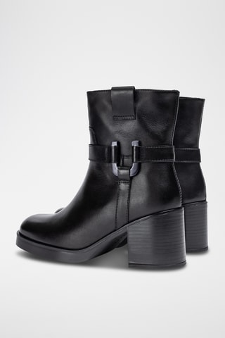Botines de piel - Negro