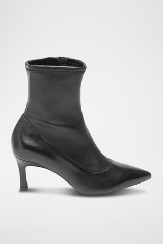 Botines de piel - Negro