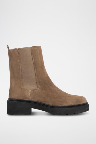 Botines de piel - Marrón claro