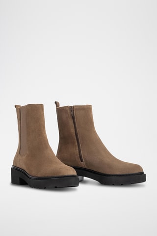 Botines de piel - Marrón claro