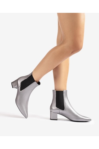 Botines Chelsea de piel - Antracita