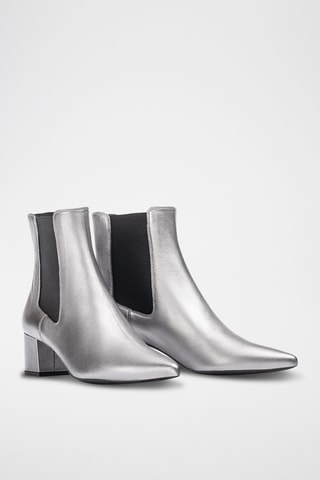 Botines Chelsea de piel - Antracita