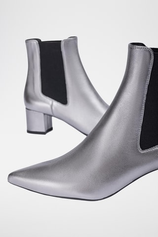 Botines Chelsea de piel - Antracita