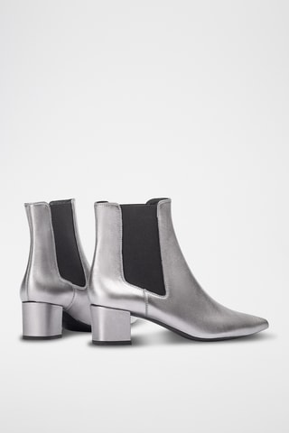 Botines Chelsea de piel - Antracita