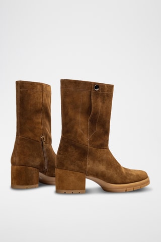 Botines de piel - Marrón