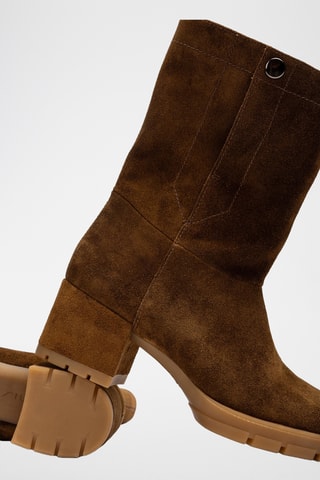 Botines de piel - Marrón