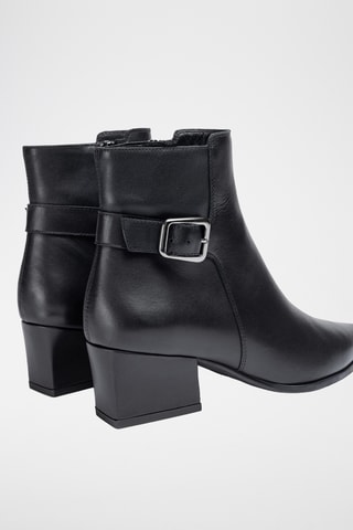 Botines de piel - Negro