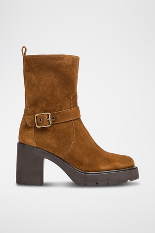 Botines de piel - Marrón