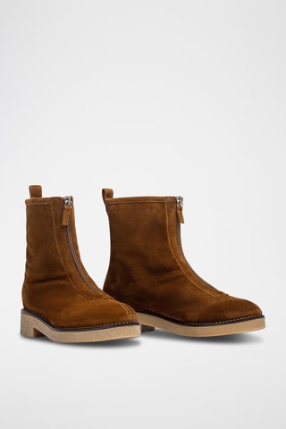 Botines de piel - Marrón