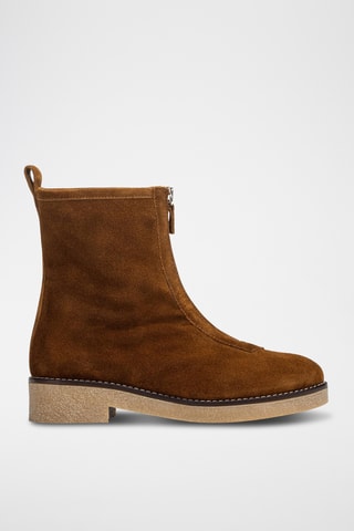 Botines de piel - Marrón