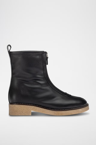 Botines de piel - Negro