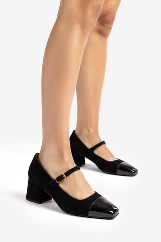 Zapatos de piel de tacón - Negro
