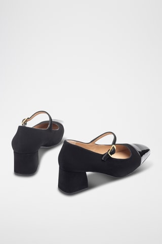 Zapatos de piel de tacón - Negro