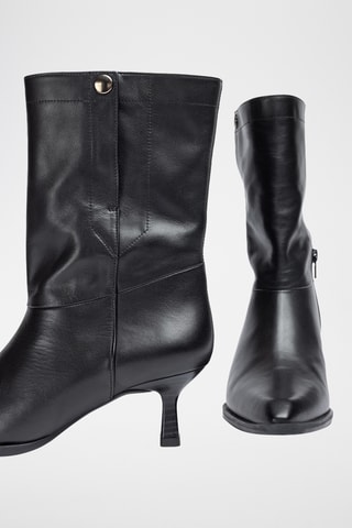 Botas de piel - Negro