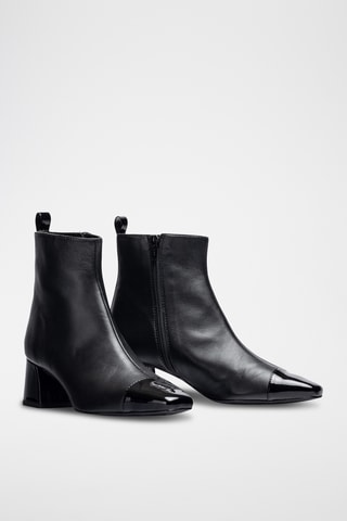 Botines de piel - Negro