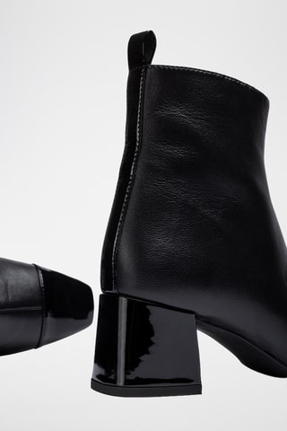 Botines de piel - Negro