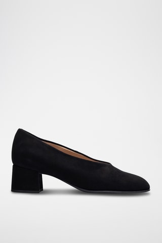 Zapatos de piel de tacón - Negro