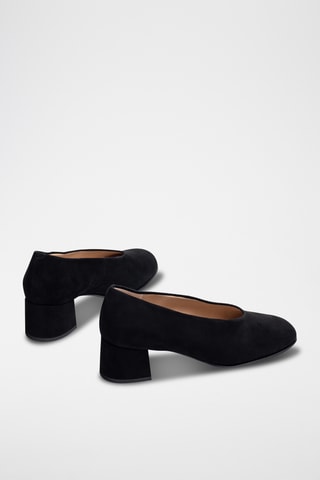 Zapatos de piel de tacón - Negro