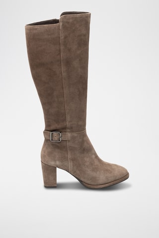 Botas de piel - Marrón claro