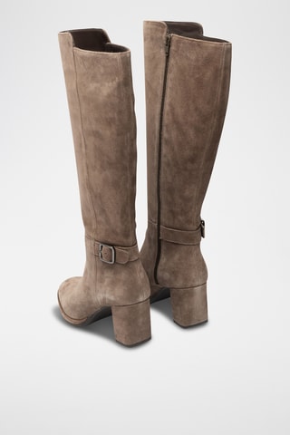 Botas de piel - Marrón claro