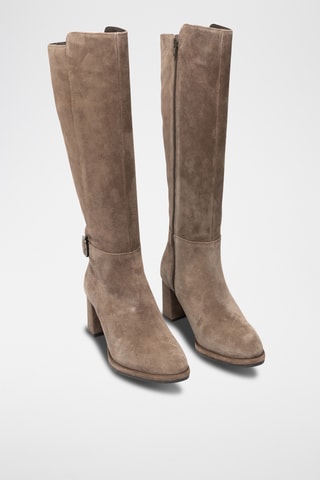 Botas de piel - Marrón claro