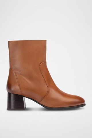 Botines de piel - Marrón