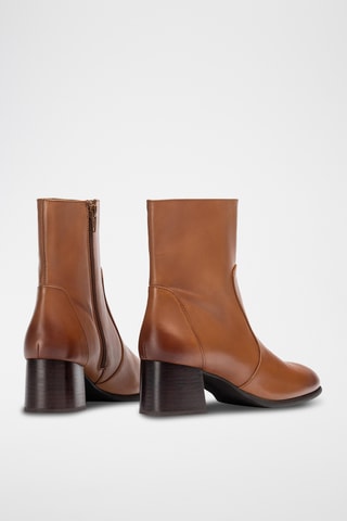 Botines de piel - Marrón