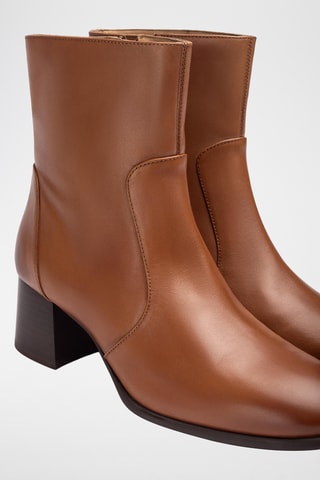 Botines de piel - Marrón